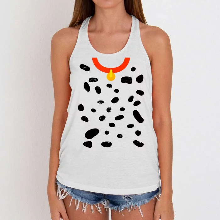 Cute Dalmatian Dog Costume Women's Knotted Racerback Tank