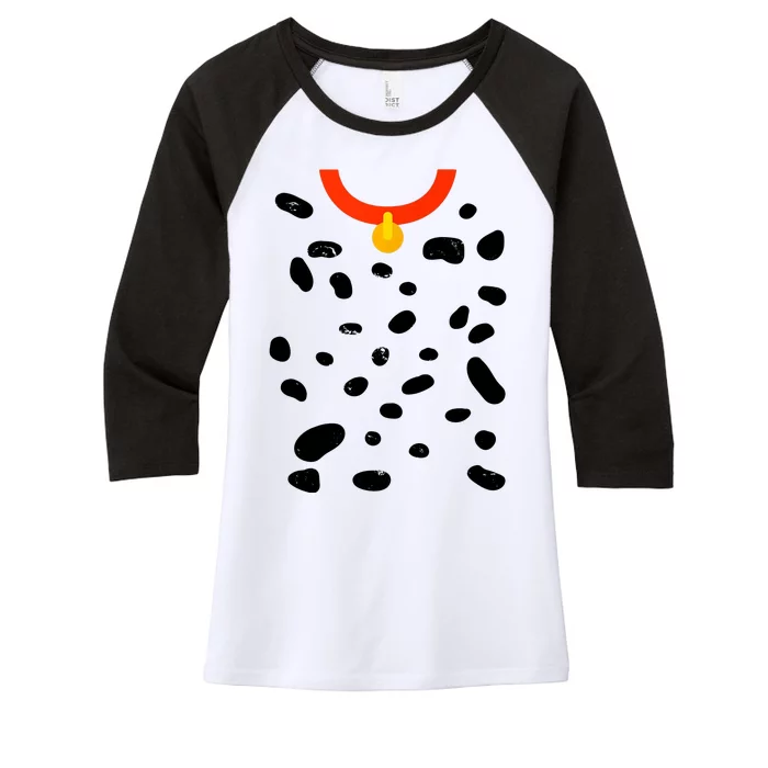 Cute Dalmatian Dog Costume Women's Tri-Blend 3/4-Sleeve Raglan Shirt