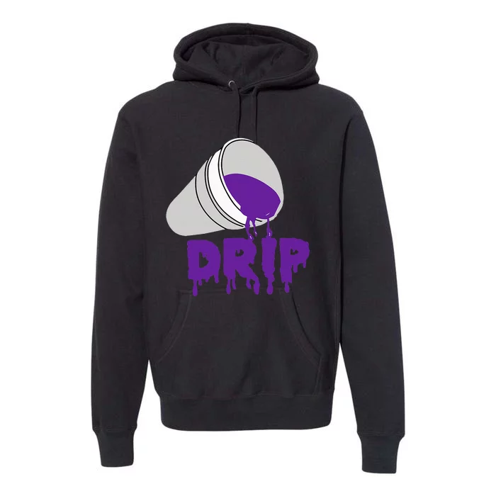 Codeine Dream Drip Purple Hip Hop Rap Social Media Premium Hoodie