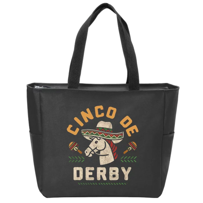 Cinco De Derby Funny Horse Racing Derby Party Sombrero Zip Tote Bag