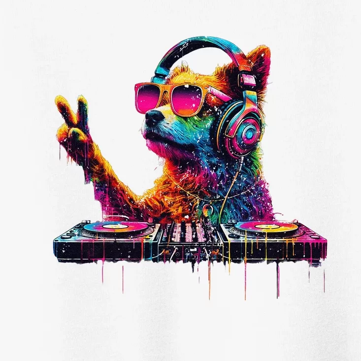 Colourful Dog Dj Toddler T-Shirt