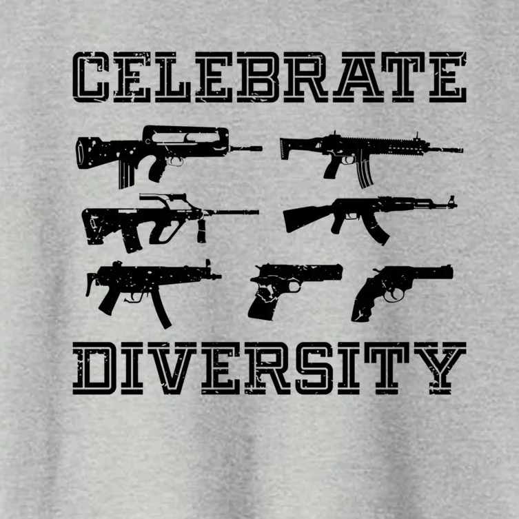 Celebrate Diversity Different Gun Gift Gun Lovers Gift Funny Gift Women's Crop Top Tee