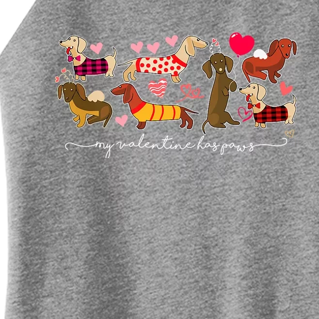 Cute Dachshund Dogs Gift For Valentines Day Women’s Perfect Tri Rocker Tank