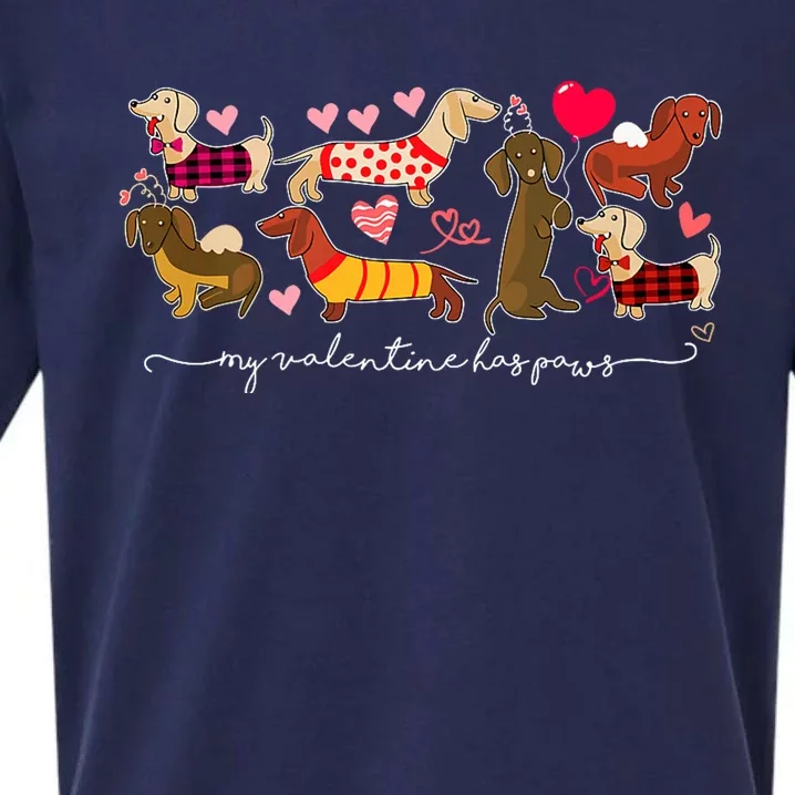 Cute Dachshund Dogs Gift For Valentines Day Sueded Cloud Jersey T-Shirt