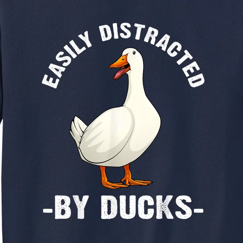 Cute Duck Design Aquatic Bird Duck Lovers Tall Sweatshirt