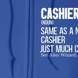 Cashier Definition Design For Banking Clerk Cashier Gift Full Zip Hoodie