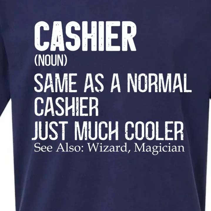 Cashier Definition Design For Banking Clerk Cashier Gift Sueded Cloud Jersey T-Shirt