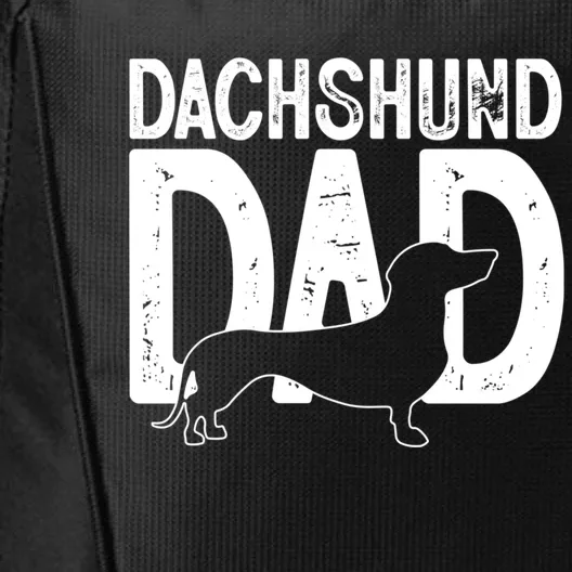 Cute Dachshund Dog Dad Puppy Lover Father Gift City Backpack