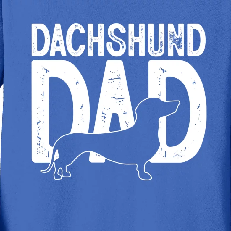 Cute Dachshund Dog Dad Puppy Lover Father Gift Kids Long Sleeve Shirt