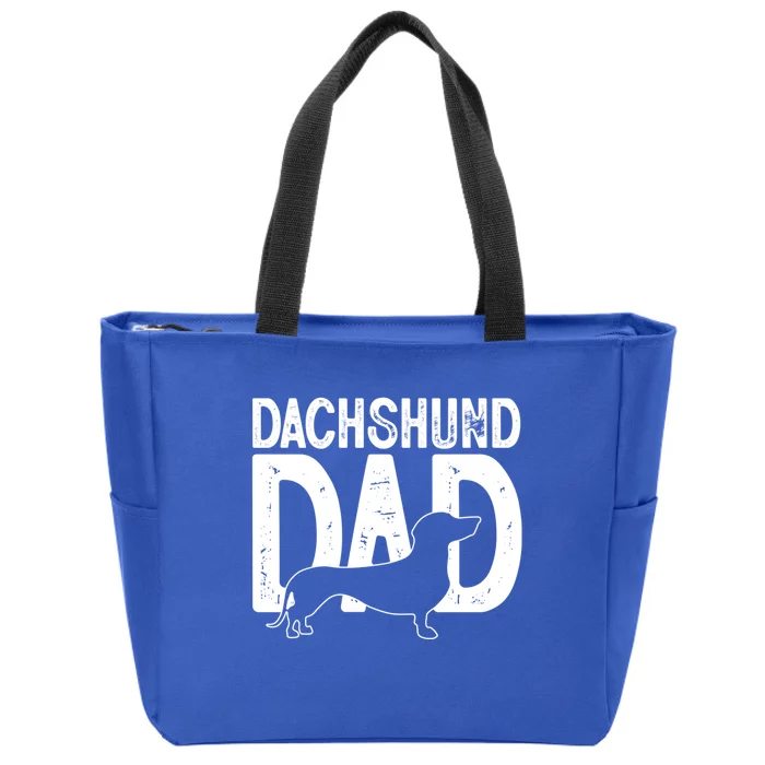 Cute Dachshund Dog Dad Puppy Lover Father Gift Zip Tote Bag