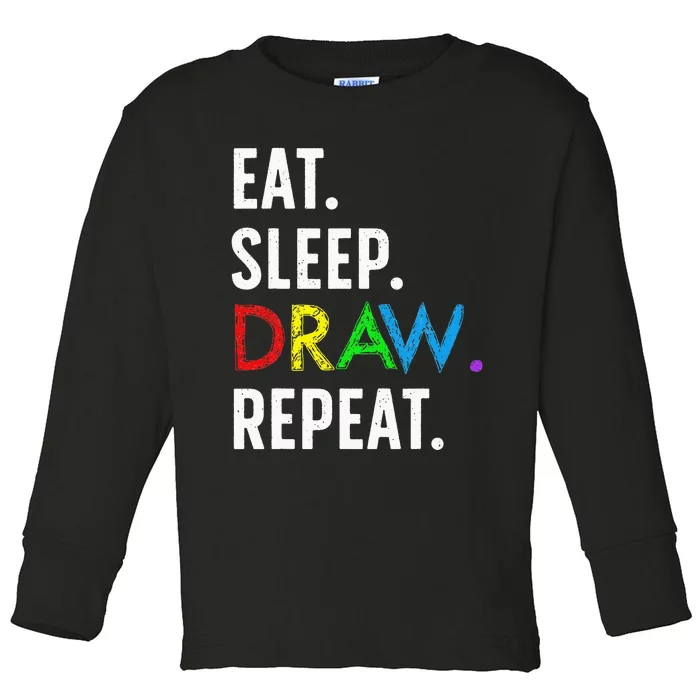 Cute Drawing Design For Sketch Artist Drawing Toddler Long Sleeve Shirt