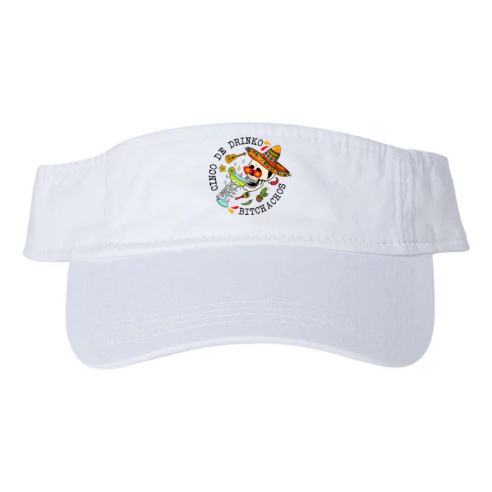 Cinco De Drink Funny Cinco De Mayo Day Drinking Valucap Bio-Washed Visor