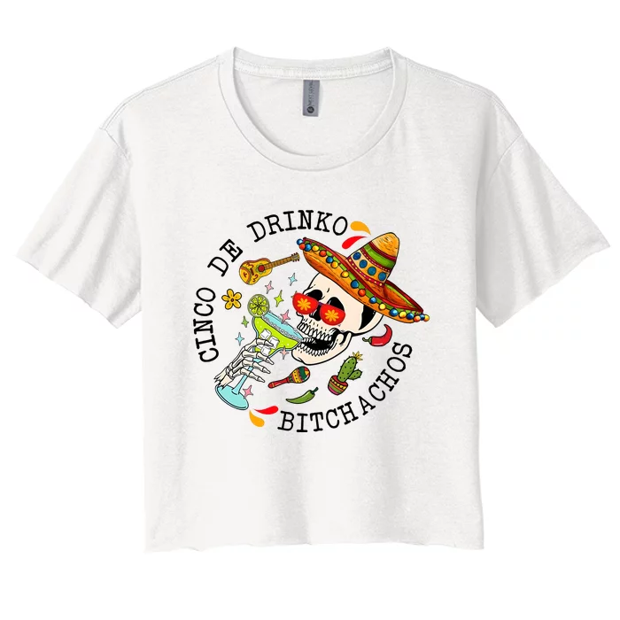 Cinco De Drink Funny Cinco De Mayo Day Drinking Women's Crop Top Tee