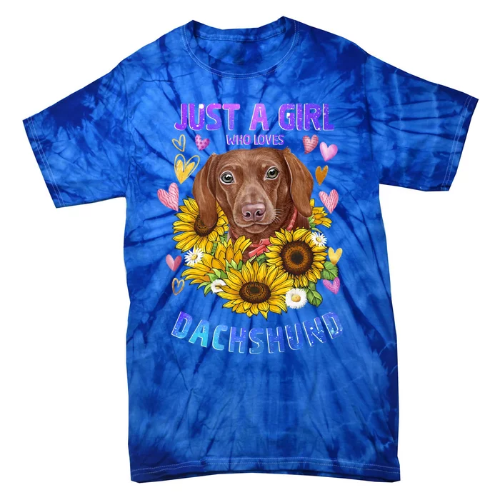 Cute Dachshund Dog Loving Puppy Lover Gift Tie-Dye T-Shirt