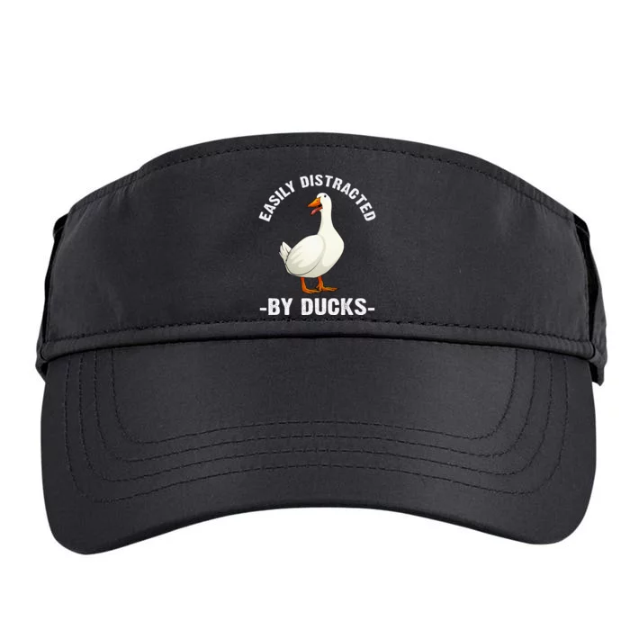 Cute Duck Design For Aquatic Bird Duck Lovers Adult Drive Performance Visor