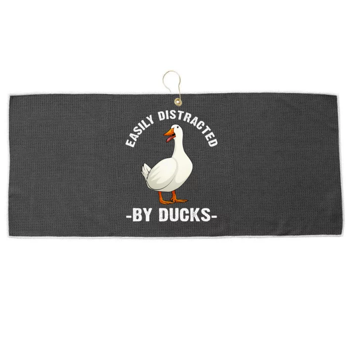 Cute Duck Design For Aquatic Bird Duck Lovers Large Microfiber Waffle Golf Towel