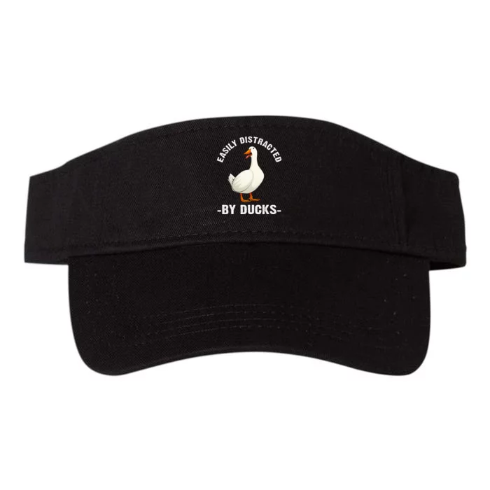 Cute Duck Design For Aquatic Bird Duck Lovers Valucap Bio-Washed Visor