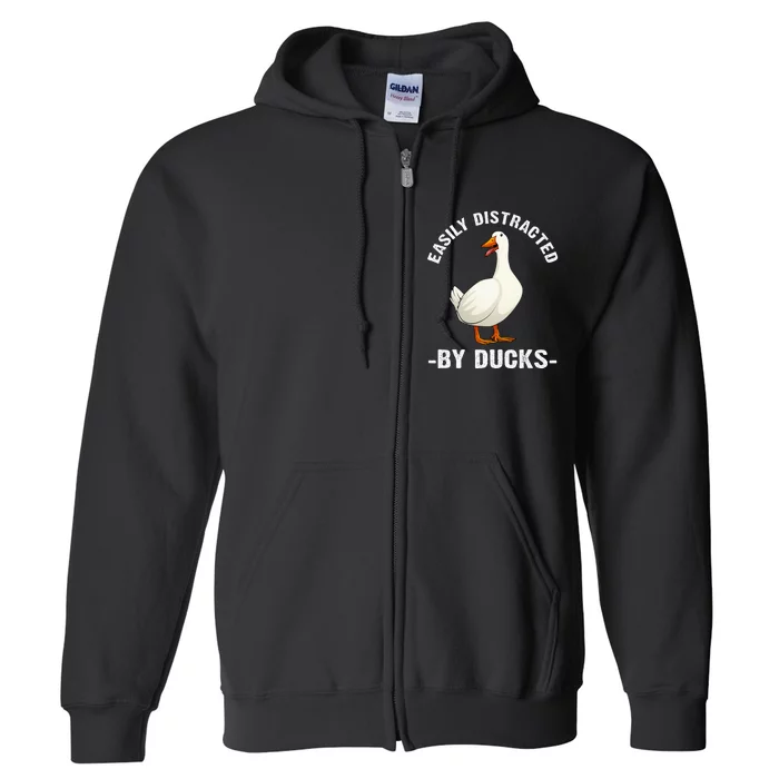 Cute Duck Design For Aquatic Bird Duck Lovers Full Zip Hoodie