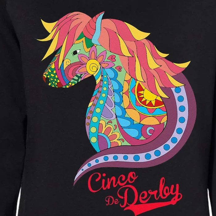 Cinco De Derby Mexican Kentucky Horse Race Womens California Wash Sweatshirt