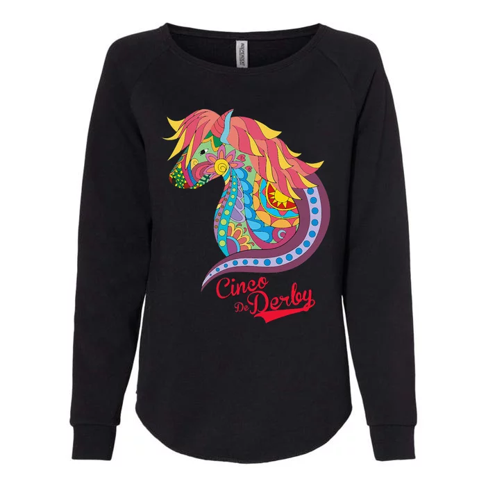 Cinco De Derby Mexican Kentucky Horse Race Womens California Wash Sweatshirt