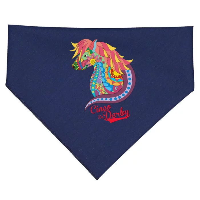 Cinco De Derby Mexican Kentucky Horse Race USA-Made Doggie Bandana