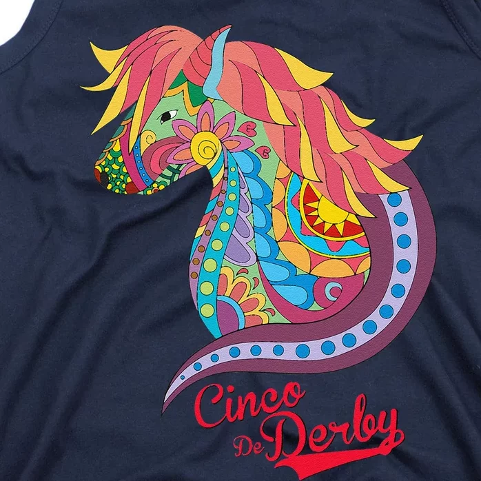 Cinco De Derby Mexican Kentucky Horse Race Tank Top