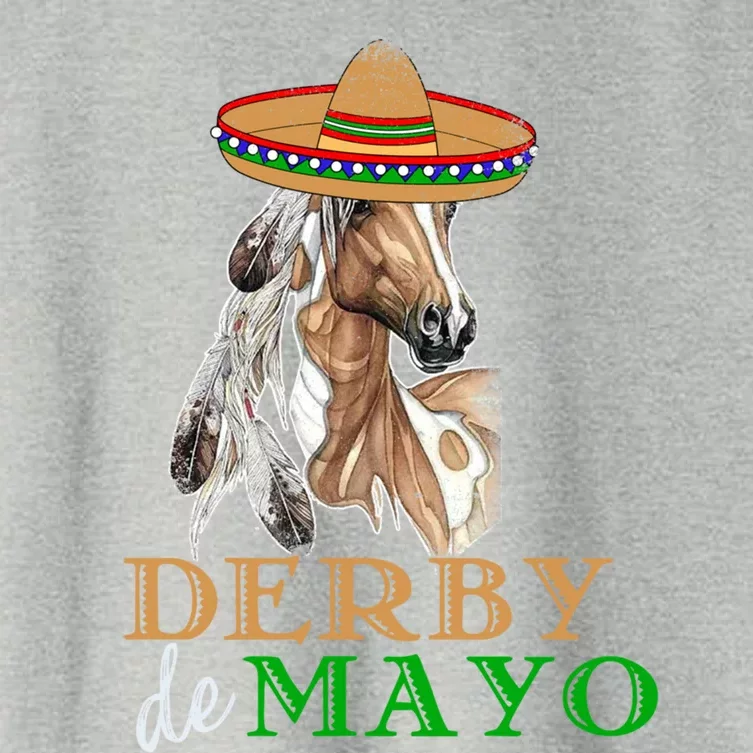 Cinco De Derby Gift Mexican Kentucky Horse Race Gift Women's Crop Top Tee