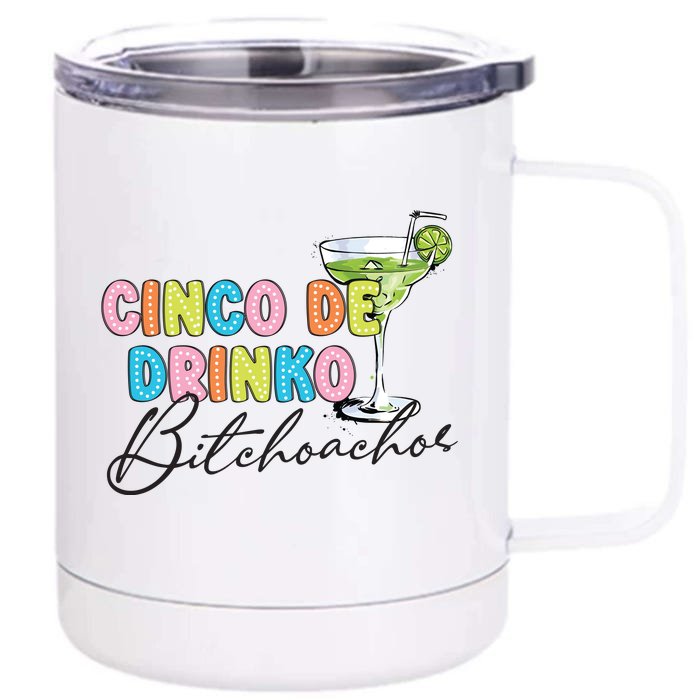 Cinco De Drinko Funny Cinco De Mayo Drinking Front & Back 12oz Stainless Steel Tumbler Cup