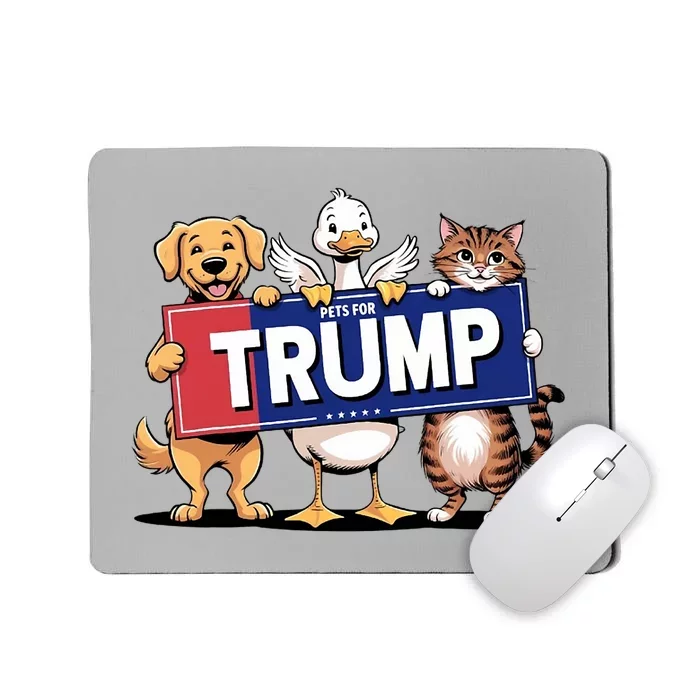 Cat Duck Dog Pets For Trump Mousepad