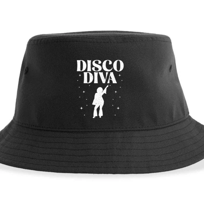 Cool Disco Design Girls Dance Party Disco Lovers Sustainable Bucket Hat