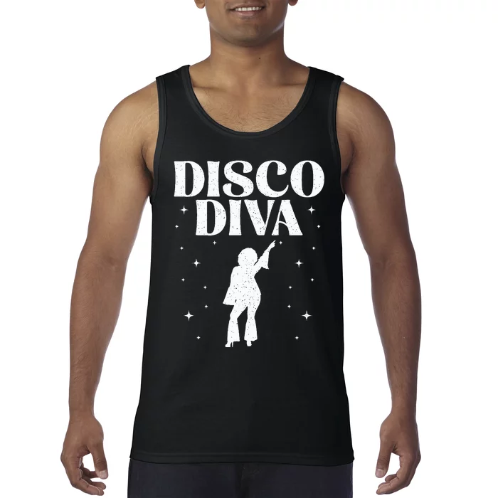 Cool Disco Design Girls Dance Party Disco Lovers Tank Top