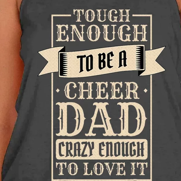 Cheer Dad Design for Cheerleading and Cheerleader Father Women's Knotted Racerback Tank