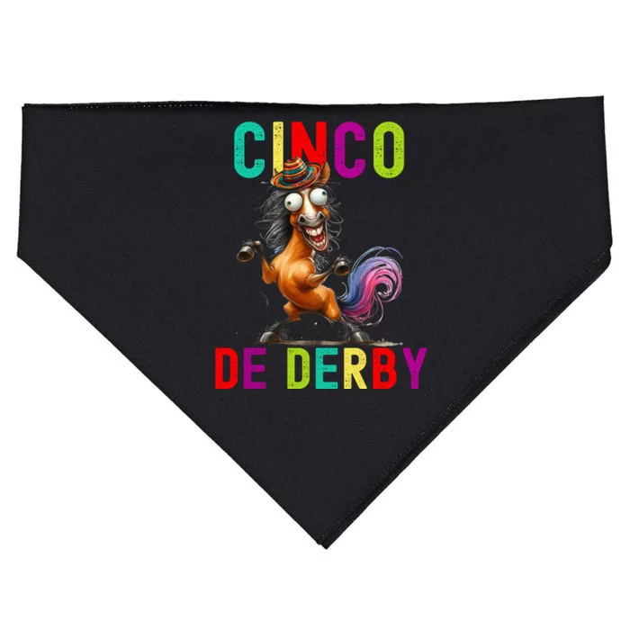 Cinco De Derby Derby In Front Fiesta In Back USA-Made Doggie Bandana