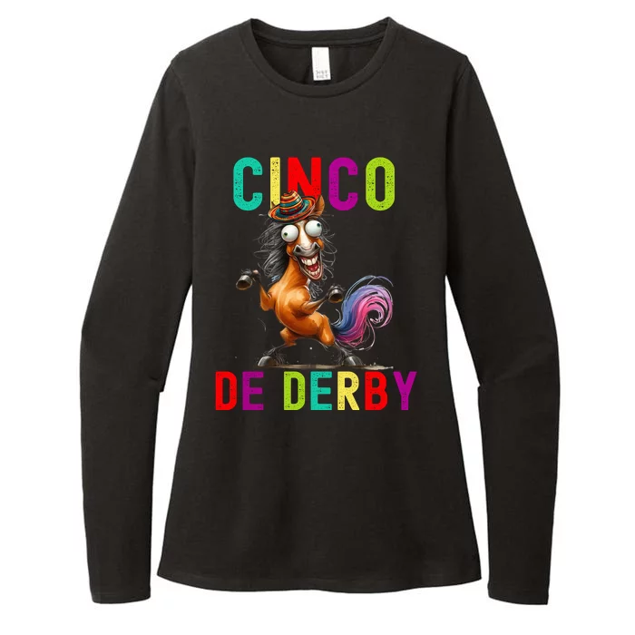 Cinco De Derby Derby In Front Fiesta In Back Womens CVC Long Sleeve Shirt