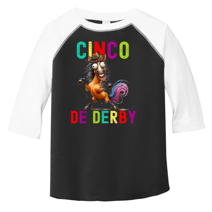 Cinco De Derby Derby In Front Fiesta In Back Toddler Fine Jersey T-Shirt