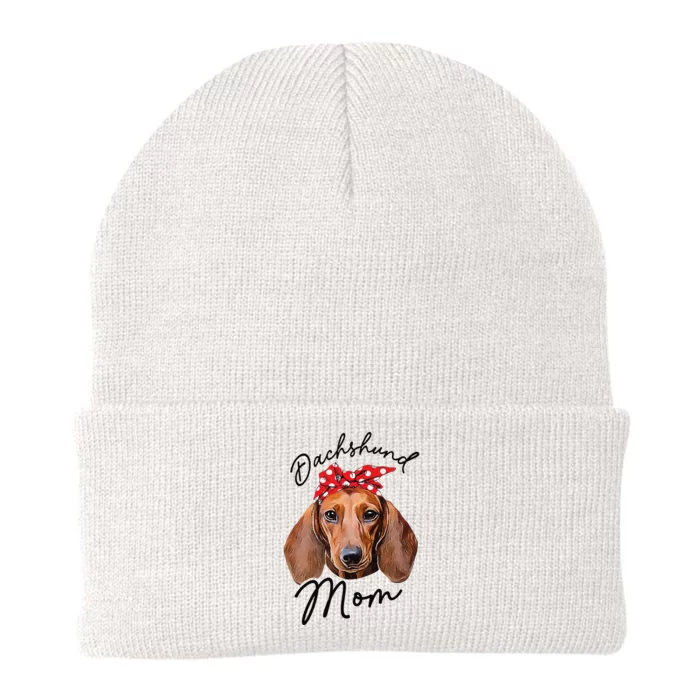 Cute Dachshund Doxie Wiener Dog Mom Knit Cap Winter Beanie