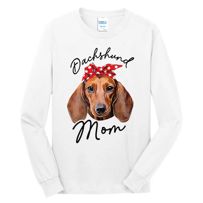 Cute Dachshund Doxie Wiener Dog Mom Tall Long Sleeve T-Shirt