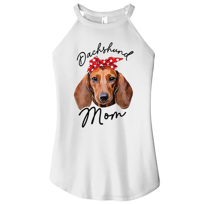 Cute Dachshund Doxie Wiener Dog Mom Women’s Perfect Tri Rocker Tank