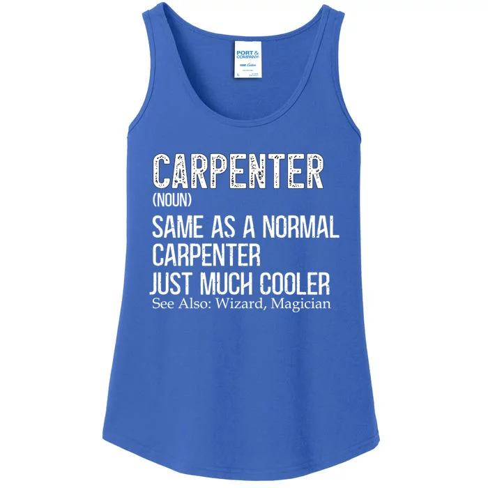 Carpenter Definition Design For Woodworker Carpenter Gift Ladies Essential Tank