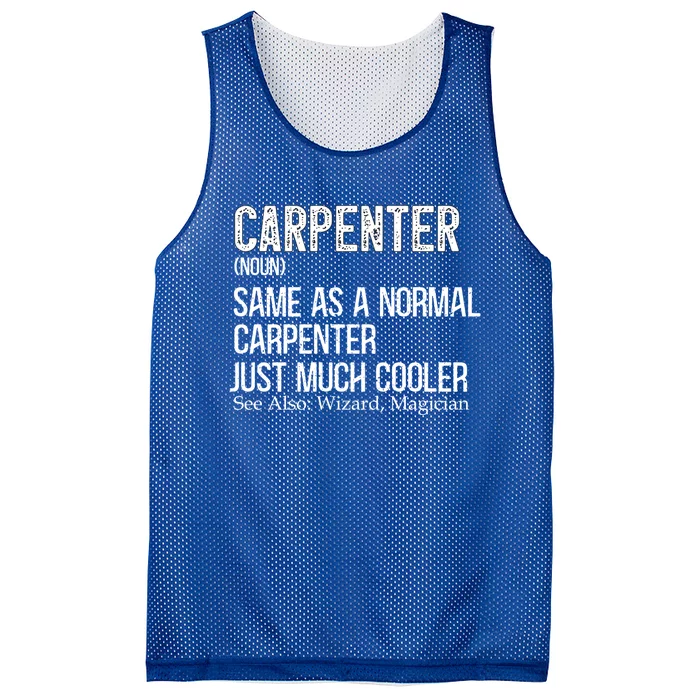 Carpenter Definition Design For Woodworker Carpenter Gift Mesh Reversible Basketball Jersey Tank