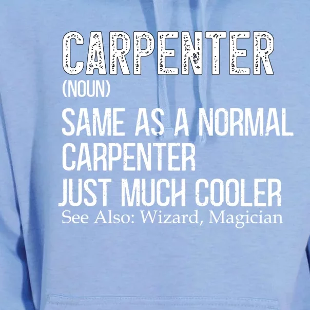 Carpenter Definition Design For Woodworker Carpenter Gift Unisex Surf Hoodie