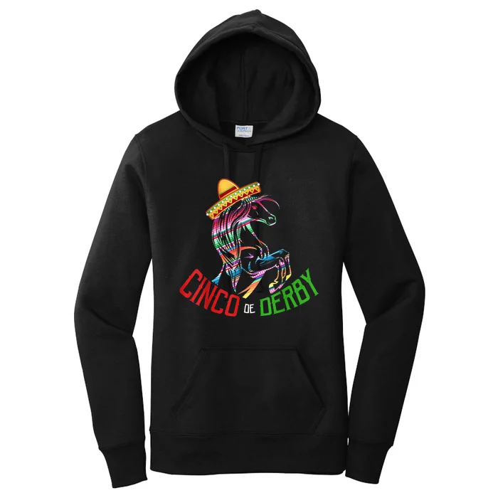 Cinco De Derby Mayo Sombrero Horse Race Kentucky Party Women's Pullover Hoodie