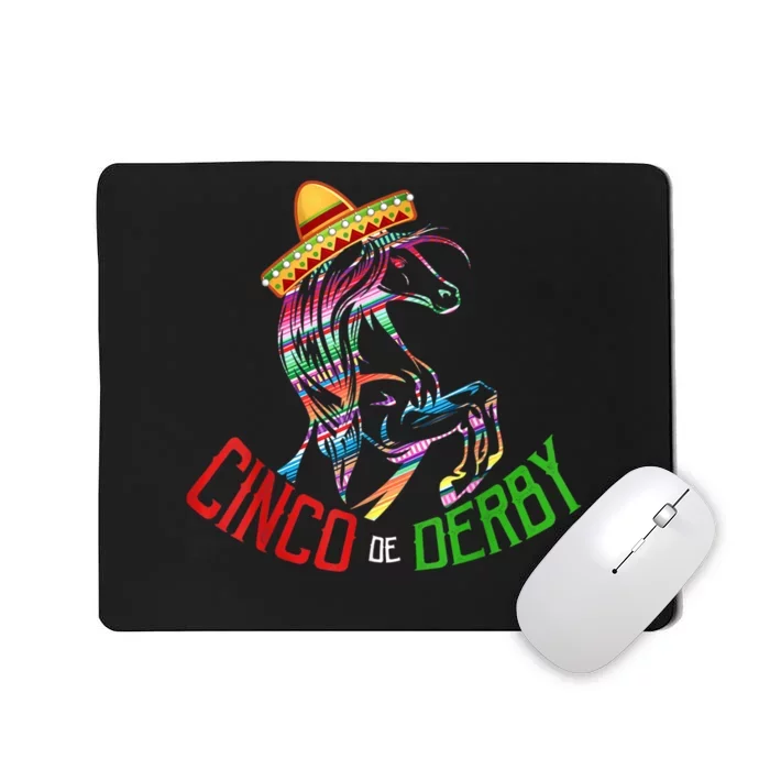 Cinco De Derby Mayo Sombrero Horse Race Kentucky Party Mousepad