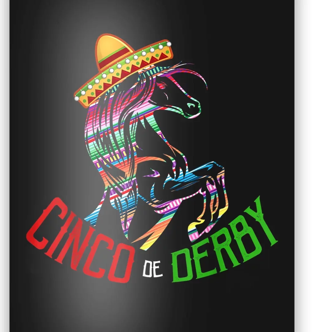 Cinco De Derby Mayo Sombrero Horse Race Kentucky Party Poster