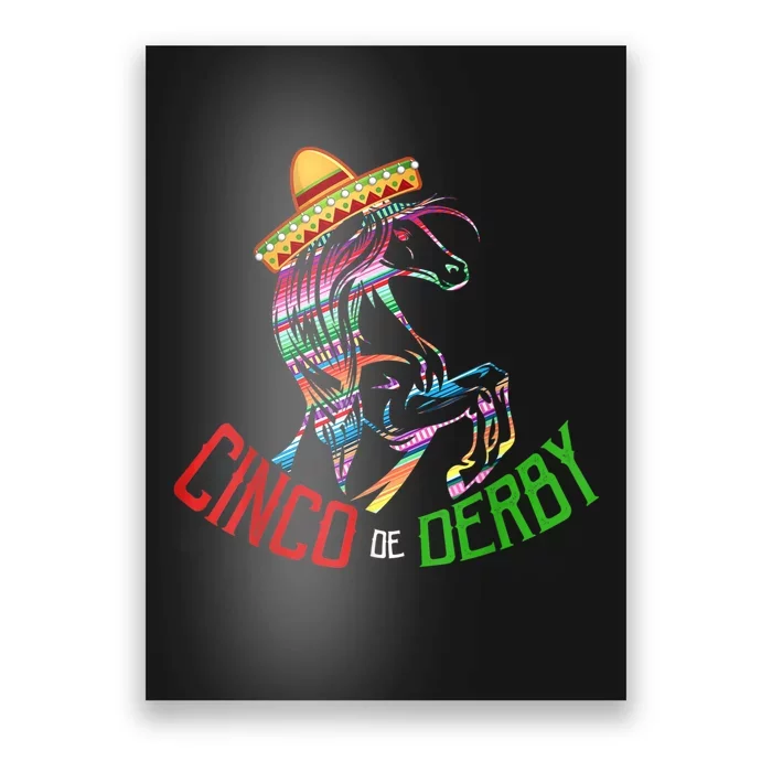 Cinco De Derby Mayo Sombrero Horse Race Kentucky Party Poster