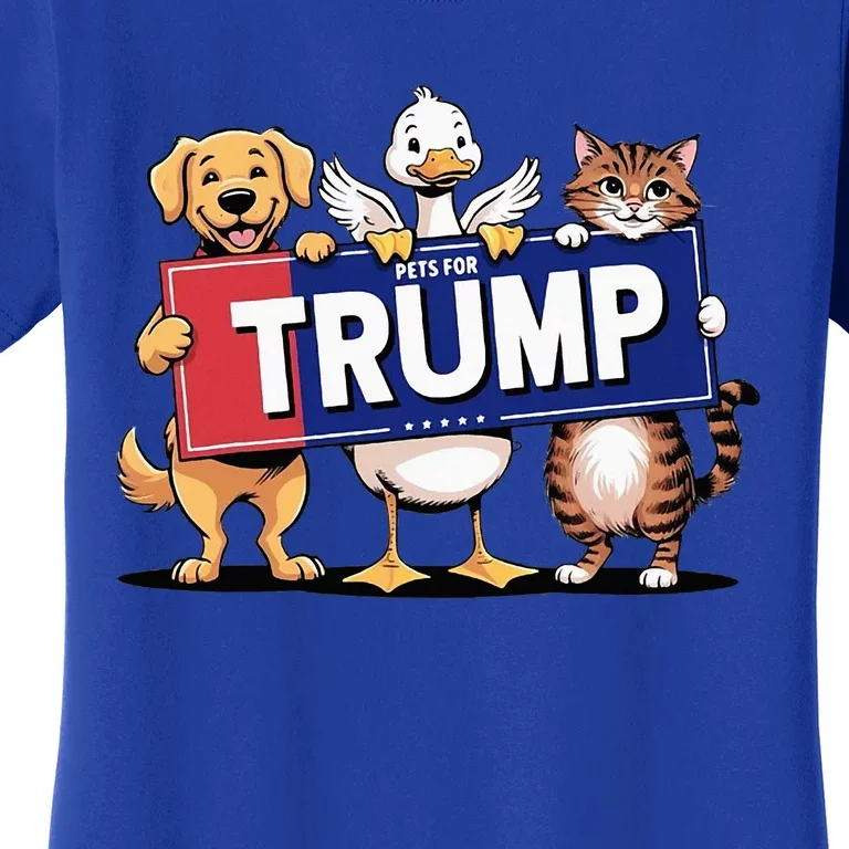 Cat Duck Dog Pets For Trump Women's T-Shirt