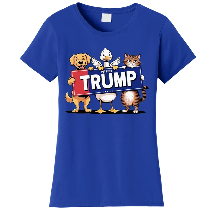 Cat Duck Dog Pets For Trump Women's T-Shirt