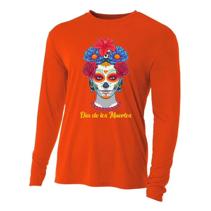 Celebrating Dia De Los Muertos Day Of The Day Cooling Performance Long Sleeve Crew