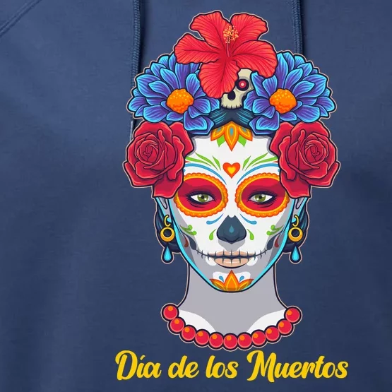 Celebrating Dia De Los Muertos Day Of The Day Performance Fleece Hoodie