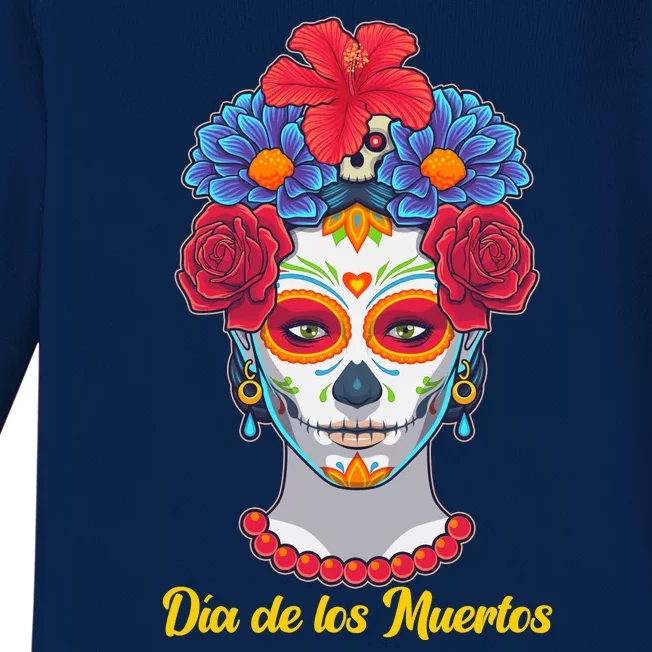 Celebrating Dia De Los Muertos Day Of The Day Baby Long Sleeve Bodysuit